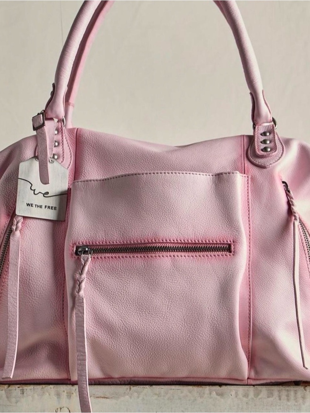 Free People WTF Large Peony Pink Emerson Tote Bag NWT!!! VIRAL! SOLD OUT!